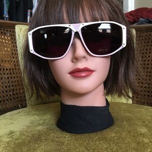 Vintage mod 70s 60s oversized ski pink retro sunglasses by Marilyn Monroe